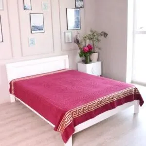 Покривало Kayra 200 х 215 см Піке Бордовий