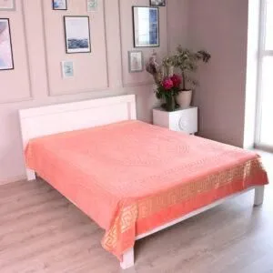 Покривало Kayra 200 х 215 см Піке Персиковий