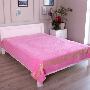 Покривало Kayra Євро 200х215см Піке Рожевий