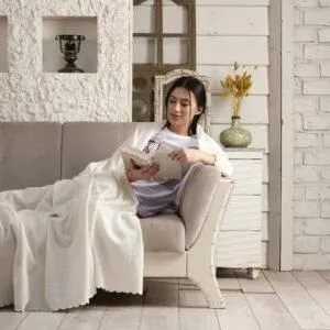 Плед флісовий Kayra Полар 185 х 215 см Кремовий