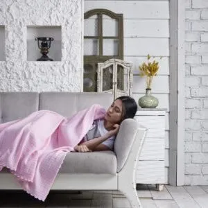 Плед флісовий Kayra Полар 185 х 215 см Рожевий