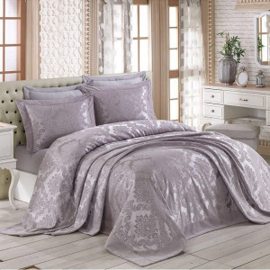 Покривало Gardine's Ezgi Євро 240х260 см Шеніл Сірий