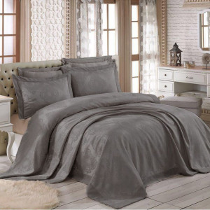 Покривало Gardine's Miray Євро 240х260 см Сірий