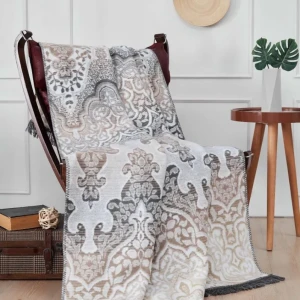 Плед бавовняний Aksu 180х220 см Сірий