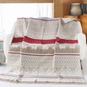 Плед бавовняний Aksu 150х200 см Бежевий