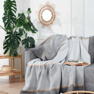 Плед бавовняний Aksu 150х200 см Сірий