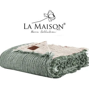 Муслінове покривало Maison La Selin Євро 230×240 Муслін Зелений