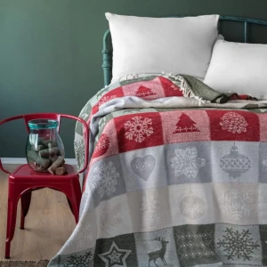 Плед акриловий Sesli 150 х 200 см Новорічний