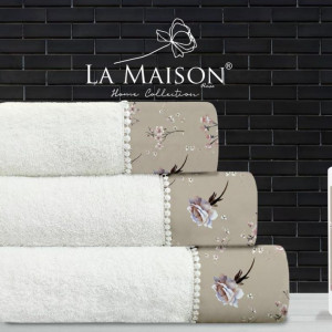Подарунковий набір рушників La Maison 3 шт Wilma Білий (30х50, 50х90, 70х140) + аромат