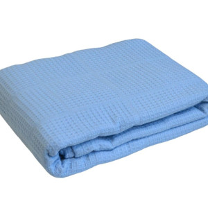 Покривало вафельне Ugurlu Charlotte  200х240 см  Блакитне
