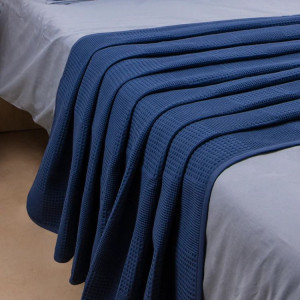 Покривало Ugurlu Glass Ugurlu Charlotte  Євро 200х240 см Бавовна Синій