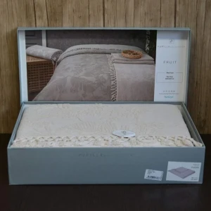 Покривало Pupilla Fruit Євро 220 х 240 см Махра Бежевий