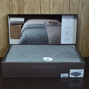 Покривало Pupilla Amazon Євро 220 х 240 см Махра Сірий