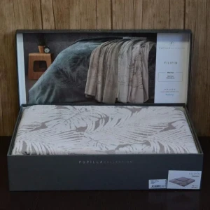 Покривало Pupilla Filipin Євро 220 х 240 см Махра Бежевий