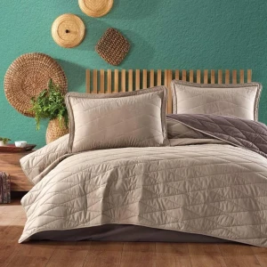 Покривало Clasy Lorna Євро 180 x 240 см Бавовна Бежевий