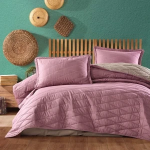 Покривало Clasy Lorna Gul Kurusu Євро 180 x 240 см Бавовна Рожевий