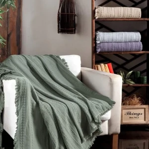 Плед вафельний First Choice220х240 см Зелений