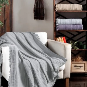 Плед вафельний First Choice 220х240 см Сірий