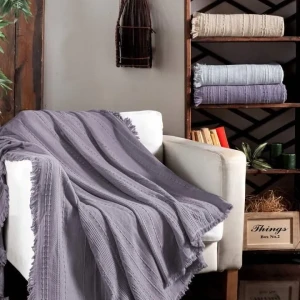 Плед вафельний First Choice 220х240 см Ліловий