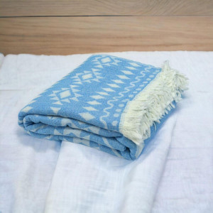 Муслінове покривало Kayra MP2 Євро 210x250 см Муслін Блакитний