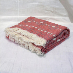 Муслінове покривало Kayra MP4 Євро 210x250 см Муслін Червоний