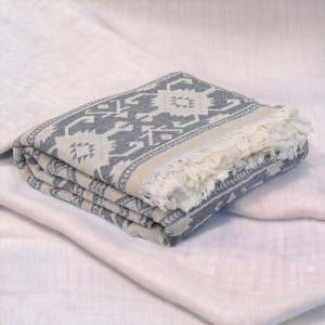 Муслінове покривало Kayra MP5 Євро 210x250 см Муслін Сірий