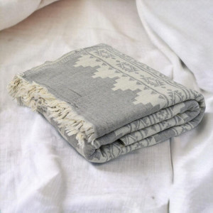 Муслінове покривало Kayra MP6 Євро 210x250 см Муслін Сірий