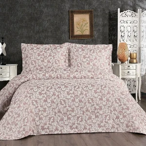 Покривало Selin Ela Kahve Євро 250х260 см Жаккард Коричневий