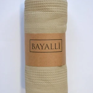Покривало Bayalli Євро 200×230 см Бавовна Бежевий