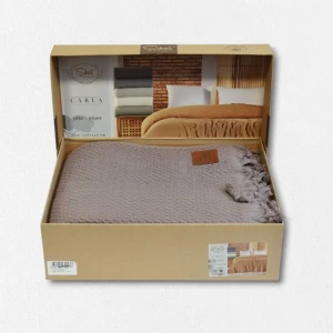 Покривало Sikel Carla Murdum Євро 210×240 см Бавовна Фіолетовий