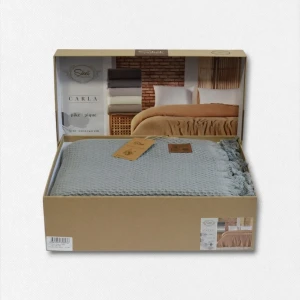 Покривало Sikel Carla K Євро 210×240 см Бавовна Сірий