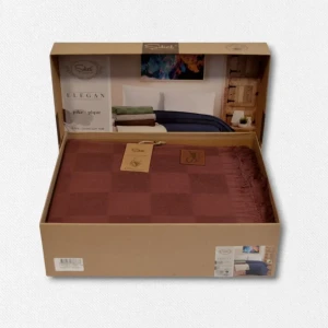 Покривало Sikel Elegan Євро 210×240 см Бавовна Бордовий