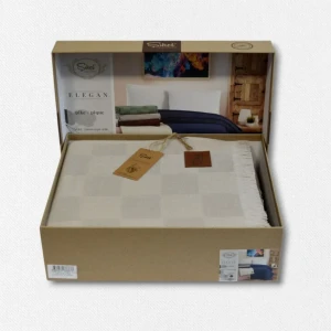 Покривало Sikel Elegan Kahve Євро 210×240 см Бавовна Бежевий