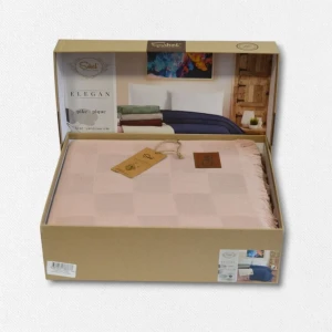 Покривало Sikel Elegan Євро 210×240 см Бавовна Рожевий