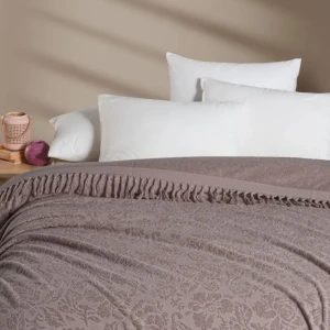 Покривало Sikel Lilyum Lila Євро 200 х 220 см Махра Бузковий