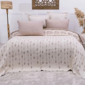 Муслінове покривало Saheser Sole Євро 240 х 260 см Муслін Бежевий