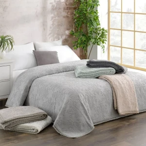 Покривало MOSS Zeren Light Євро 220 х 240 см Махра Сірий