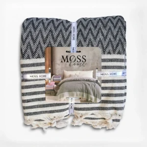 Покривало MOSS Бавовняне Miray Євро 210 x 230 см Бавовна Антрацит