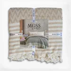 Покривало MOSS Бавовняне Miray Євро 210 x 230 см Бавовна Бежевий