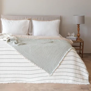 Муслінове покривало MOSS Exclusive Muslin Полуторний 170 х 230 см Муслін Бежевий