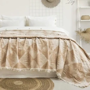 Муслінове покривало Saheser Dolce Євро 240 х 260 см Муслін Бежевий