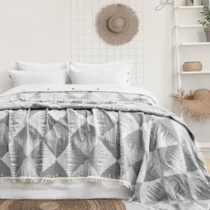 Муслінове покривало Saheser Dolce Євро 240 х 260 см Муслін Сірий