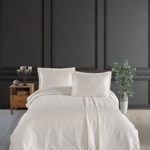 Покривало Moda Box Modabox Kalben Євро 240х260 см Шеніл Кремовий