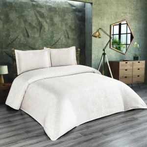 Покривало Moda Box Modabox Nida Євро 240х260 см Шеніл Кремовий