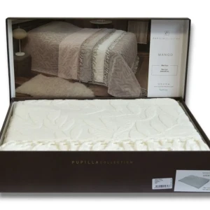 Покривало Pupilla Mango Євро 220 х 240 см Махра Кремове