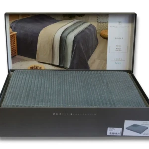 Покривало Pupilla Roma Двоспальний Євро 220 х 240 см Махра Антрацит