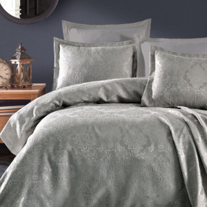 Покривало Gardine's Monica Євро 240х260 см Сірий