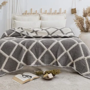 Покривало муслінове Saheser Савіо 160 х 240 см Сіре