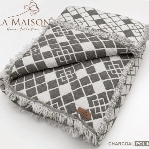 Покривало муслінове La Maison 220 х 240 см Антрацит
