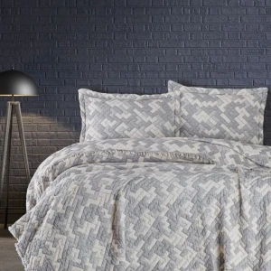 Муслінове покривало First choice Blooming Rodya Євро 240 х 260 см Муслін Сірий